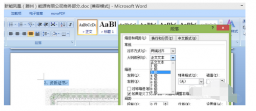 Word一级标题不在文档结构图显示