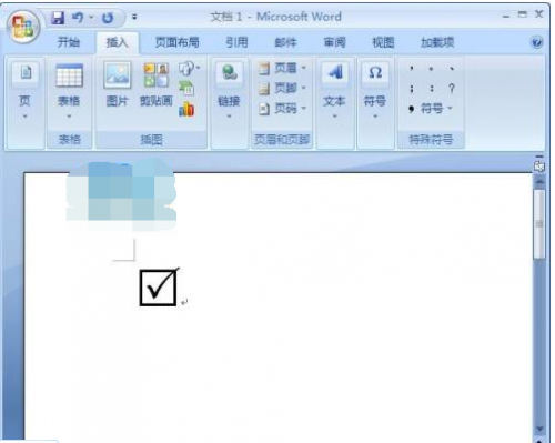 word2003在小正方形框里打钩怎么打